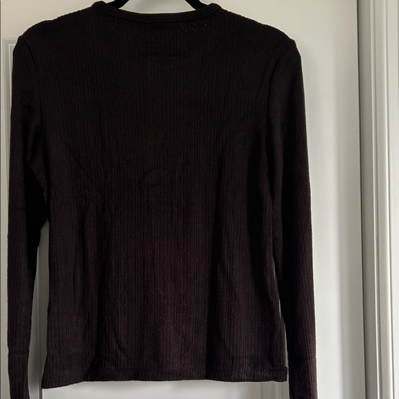 NWT-Madewell Dark Espresso Button-Down Knit Shirt- *Reasonable offers only* - Picture 12 of 13